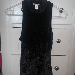Black Velvet mock neck body suit